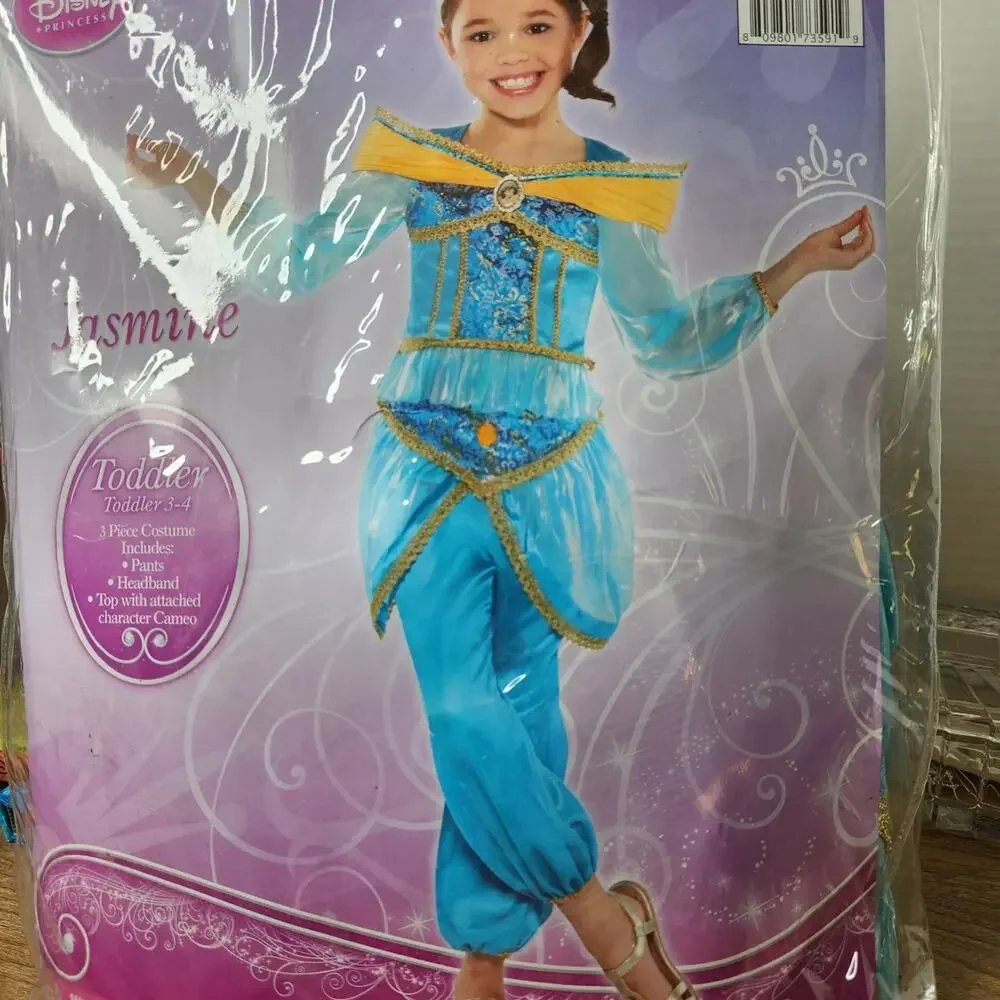 Disney Princess Jasmine costume Toddler 3-4 New